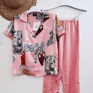 Women's satin pajamas set
